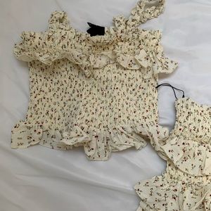 Ruffle skirt and top set